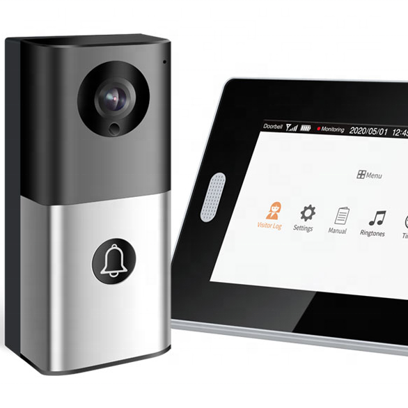 Camera Video Akuvox 2.4G Wireless Video Intercom 7 Inch High-definition LCD Display Screen Intercom Wireless Video Door Phone