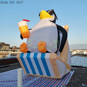 Pingüino inflable al <span class=keywords><strong>aire</strong></span> libre, gafas <span class=keywords><strong>de</strong></span> sol con dibujos animados, modelo <span class=keywords><strong>de</strong></span> pingüino para Plaza o parque <span class=keywords><strong>de</strong></span> atracciones - Product Image 4