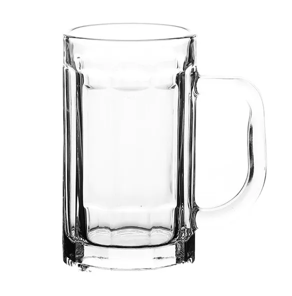 Venda quente Clássica Fundo Espessado 435ml Vidro Caneca De Cerveja Chá Água Suco Beber Copos 16oz San Miguel Projecto De Cerveja Canecas