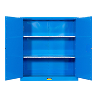 Armoire de rangement en tissu de conception industrielle bleue, capacité 410 L, système de verrouillage à trois points pour laboratoire commercial, école, atelier, salle de sport