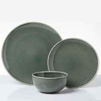 EKA Faible MOQ Échantillon Gratuit Service de Fabrication OEM/ODM pour Vaisselle en Grès et Assiettes en Céramique à Glaçure Réactive pour Restaurants