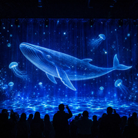 Écran de projection holographique 3D sur mesure pour spectacle de scène, projection holographique 3D sur filet