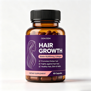 Complément alimentaire pour la croissance des cheveux OEM Biotin Collagen 60 capsules, pour des cheveux, une peau et des ongles sains, comprimés de biotine - Product Image 1