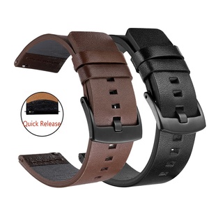 Correa de reloj de cuero genuino de 18mm, 20mm, 22mm y 24mm para Samsung Galaxy Watch de <span class=keywords><strong>42mm</strong></span> y 46mm, correa Active <span class=keywords><strong>2</strong></span> para <span class=keywords><strong>Huawei</strong></span> <span class=keywords><strong>gt</strong></span> <span class=keywords><strong>2</strong></span> Amazfit bip - Product Image 1
