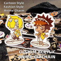 Nouvel Arrivage Porte-clés Tendance Mode Personnalisé avec Photo Numérique, Bloc Acrylique et Breloques Standee Épaisses Anime