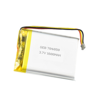 Baterai Lipo 704050 3.7v 1600mah Lipo Isi Ulang Li Polymer untuk Pelacak GPS yang Sedang Laris Terjual