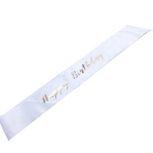 <span class=keywords><strong>Ruban</strong></span> de satin E-Magic <span class=keywords><strong>personnalisé</strong></span>, couleur unie, joyeux <span class=keywords><strong>anniversaire</strong></span>, estampage à chaud, ceinture imprimée en aluminium pour emballage cadeau, sangle d'artisanat - Product Image 2