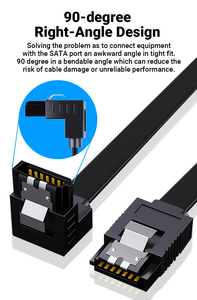 JEYI 공장의 SATA 3.0 6Gbps 데이터 케이블 이중 직선 헤드 벤드 및 HDD SSD 공장 재고를위한 직선 커넥터 - Product Image 3