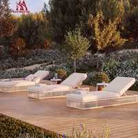 Meubles de patio jardin lit de jour corde cour chaise longue hôtel piscine plage extérieur lit de soleil chaises longues