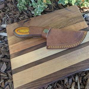 New Customized Handmade Damascus Steel Hunting Skinning Knife With Wooden Handle for Sale in Bulk Quantity - Product Image 3