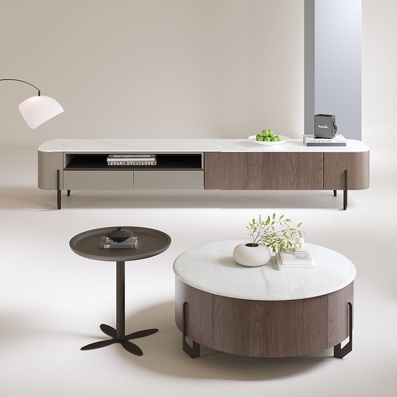 Mesa de centro y mueble para TV de estilo lujoso [Modelo A146]