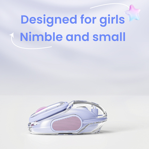 EWEADN Q9 Nhỏ gọn có thể sạc lại Chuột chơi game thiết lập <span class=keywords><strong>4</strong></span> Tốc độ DPI có thể điều chỉnh bàn phím không dây và chuột trong thiết kế màu hồng dễ thương - Product Image 4