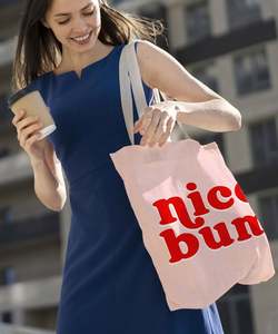 Sacs fourre-tout en toile de coton réutilisables et écologiques MULUN, fermeture éclair, doubles poignées en coton, couleurs et logo personnalisables, taille moyenne - Product Image 2