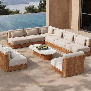Ensemble <span class=keywords><strong>de</strong></span> Canapé <span class=keywords><strong>de</strong></span> <span class=keywords><strong>Jardin</strong></span> Moderne et <span class=keywords><strong>de</strong></span> Luxe en Teck Massif, <span class=keywords><strong>Salon</strong></span> <span class=keywords><strong>de</strong></span> <span class=keywords><strong>Jardin</strong></span> Modulable pour Terrasse - Product Image 3