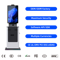 27 32 Inch Floor Standing Touch Screen Self Service Hotel Check-in Checkout Passport Scanner Printer Cash Acceptor Payment Kiosk