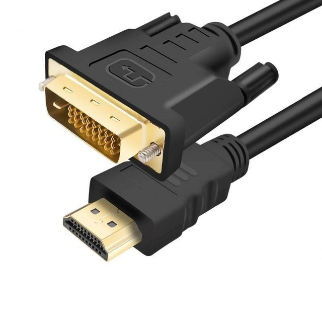 Full 1080P Gold Plated High Speed HDMI Male to DVI 24+1 Pin Male HD Video Adapter Cable