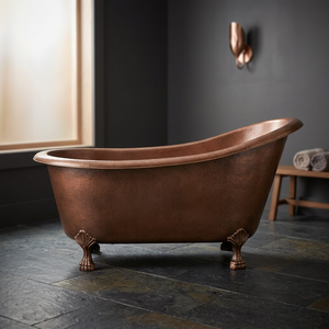 Bañera de Cobre Independiente con Patas de Cobre, Bañera de Cobre Puro Japonesa para Remojo - IHC - Product Image 1