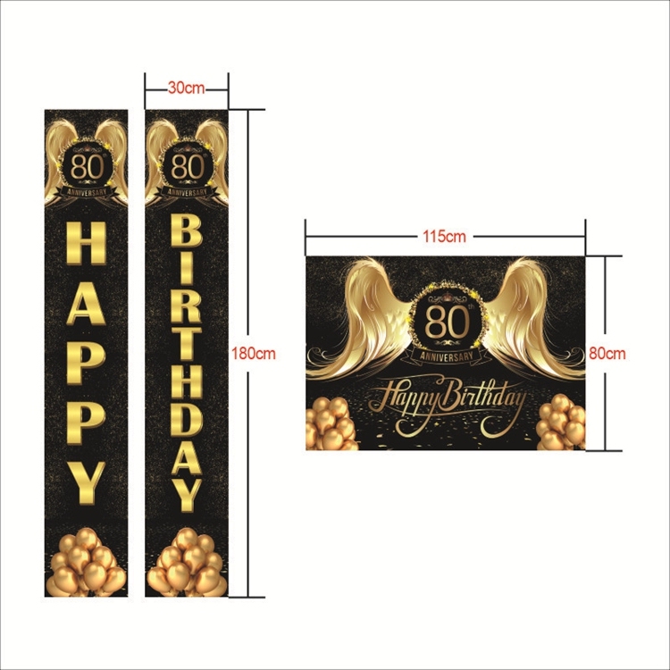 Folienbanner Zum 80. Geburtstag – 3,9 M Lang, Schwarz & Gold, Holografisch – Für Drinnen & Draußen Folienbanner Zum 80. Geburtstag – 3,9 M Lang, Schwarz & Gold, Holografisch – Für Drinnen & Draußen