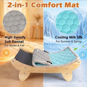 Wooden <b>cat</b> lounge chair, large <b>cat</b> bed, <b>cat</b> bed, all-in-one anti-<b>cat</b> scratch sofa, <b>plush</b> <b>cat</b> sofa - Product Image 3