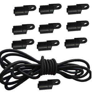 Corde élastique TLSK6 avec 10 crochets à œillets en plastique noirs 5M pour utilisation en bateau en extérieur - Product Image 5