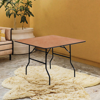 Ensemble de table à manger rectangulaire pliable de style industriel moderne, en bois massif avec pieds en métal, portable et durable pour la maison et l'hôtel