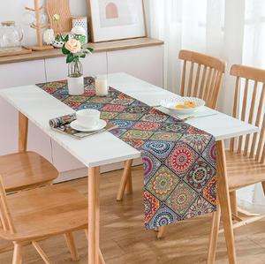 Nappe marocaine en polyester résistante à l'eau pour pique-nique, plage, fête en plein air, ronde ou rectangulaire - Product Image 1