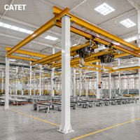 Chariot de levage suspendu modulaire léger KBK pour monorail, capacités multiples de 125 kg à 3000 kg pour la ligne de production