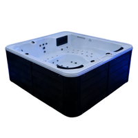 Spa de luxe en acrylique pour 6 personnes avec hydrothérapie et contrôle Balboa, bain à remous extérieur autoportant pour usage hôtelier, design moderne
