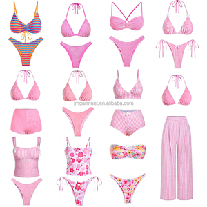 Traje de Baño de Lujo de Dos Piezas para Mujer, Colección Verano <span class=keywords><strong>2026</strong></span>, Estilo Halter, Color Sólido Clásico, Micro Bikini Sexy - Product Image 1