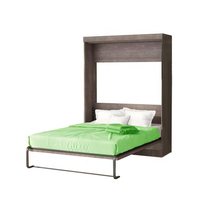 Lit Murphy de haute qualité pour chambre à coucher, appartement, hôtel, lit pliant de luxe sur mesure avec armoire de rangement