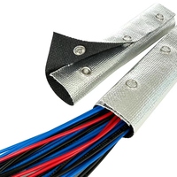 Manchons de protection de câbles en silicone haute résistance, ignifuges et isolants thermiquement, avec boucle en acier