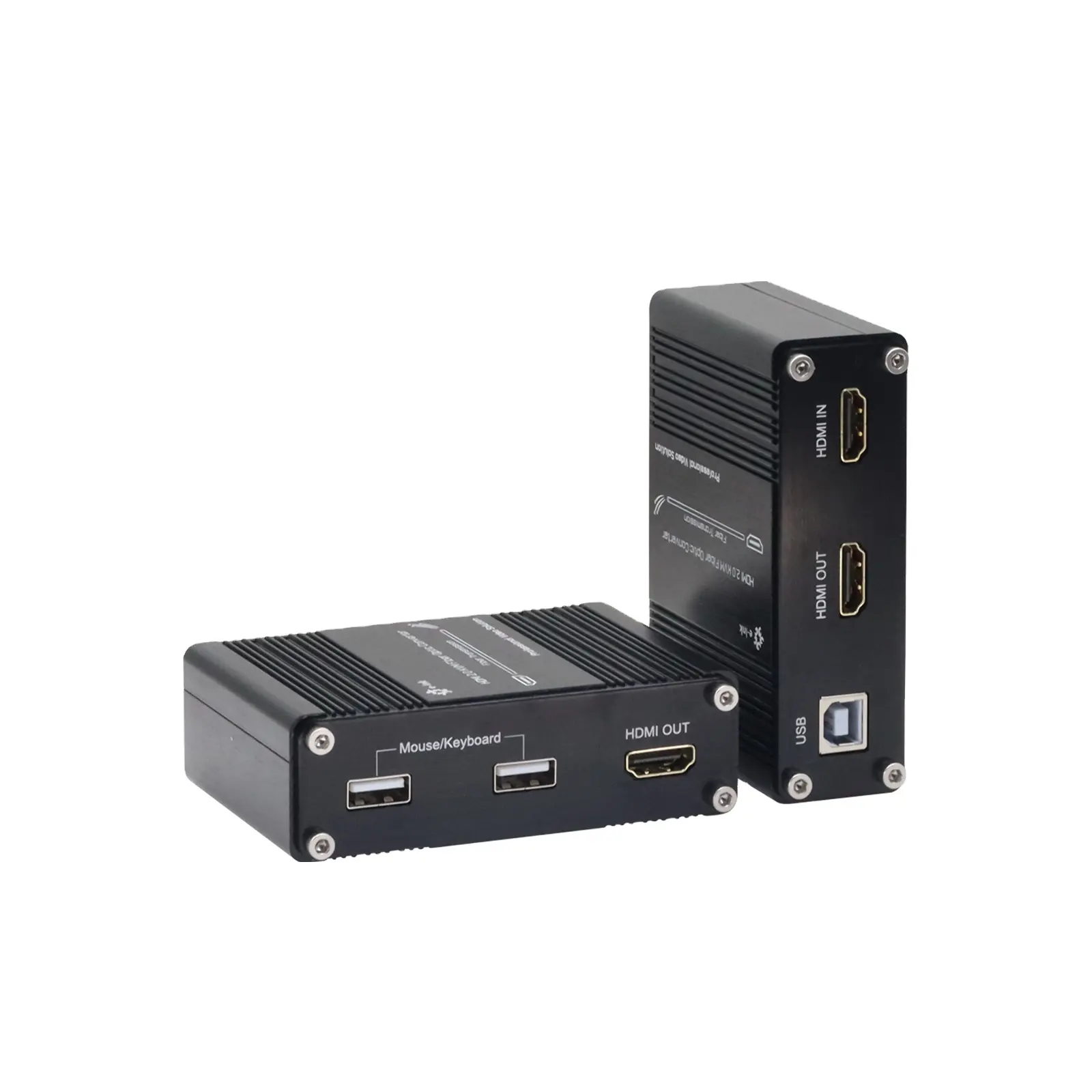 4K 60Hz HDMI KVM USB sur Fiber Extender OM3/4 Multimode LC Fiber 300 Mètres 4k hdmi extender sur fibre