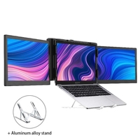 Moniteur portable 13.3 "Rotation à 360 ° pour ordinateur portable anti-éblouissement alimenté par USB Extension à double écran Compatible Mac Book/Dell XPS/ThinkPad