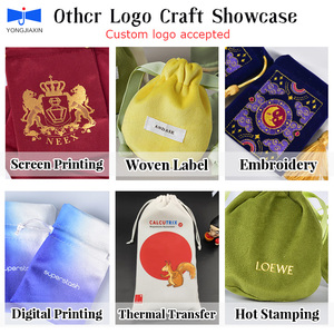 Tùy chỉnh Burgundy nhung Pouch cho chai rượu vang dây rút thêu logo nhung vải chai rượu vang Túi - Product Image 5