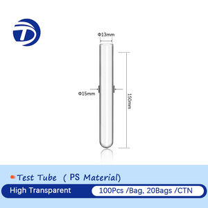 Laboratuvar Test malzemeleri tek kullanımlık plastik yüksek şeffaf malzeme PS sert Test tüpü - Product Image 4