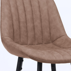 Vintage Luxury Nordic Home Kitchen Modern Brown Nigh <strong>Club</strong> High <strong>Metal</strong> <strong>Chair</strong> Pu Leather Fabric Bar Stools - Product Image 6