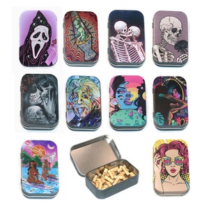 Wholesale Rectangle Colorful Smoke Accessories Protective <b>Tin</b> Case Container Cigarette Storage Empty <b>Tobacco</b> Boxes For Gift Shop - Product Image 3