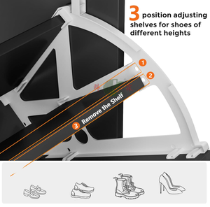 Banco de Entrada Blanco para Zapatos con Asiento Acolchado Suave y Estantes Ajustables para Dormitorio, <span class=keywords><strong>Armario</strong></span> y Sala de Estar - Product Image 4