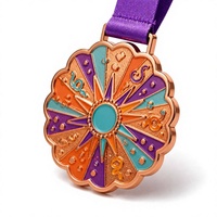 Médaille personnalisée en alliage de zinc émaillé en relief, souvenir de fête de carnaval, récompense avec logo personnalisé