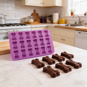 Bone-Shaped Silicone Mold - 18 Cavities - Wholesale Stock (Chocolate, Ice Cube, <b>Cake</b>) - Product Image 4
