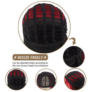 วิกผมยาวตรงพร้อมหน้าม้าปัดข้าง สีไล่ระดับ เส้นผมธรรมชาติ ใยคาเนคาลอน วิกผมเต็มศีรษะสำหรับผู้หญิง - Product Image 3