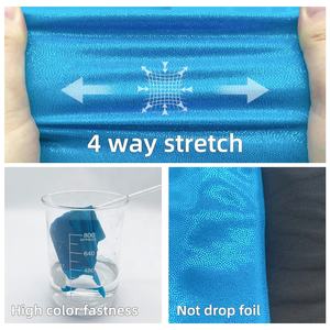 Nuevas llegadas Mystic Glitter Shimmer Sequin Metallic Foil Stretch Nylon Spandex Tela Traje de baño Cheerleading Dance Skating Fabric - Product Image 2