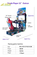 Machine d'arcade de course automobile Outrun 32 à monnayeur ACS, simulateur de jeu de conduite pour centre de jeux