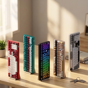 WEIKAV Max102 RGB 背光三模式可编程无线机械键盘 2.4Ghz USB Type-C 87 键台式游戏键盘全新 - Product Image 1