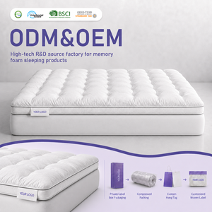 Cubrecolchón de Espuma Viscoelástica Refrigerante de Tamaño Completo con <span class=keywords><strong>Funda</strong></span> con Cierre para Marcas de Colchones, Minoristas, Importadores, Pedidos al por Mayor - Product Image 1
