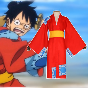 Disfraz de Cosplay de Anime de One Piece, Kimono Rojo del País de Wano de Luffy, Star's Edge - Product Image 1