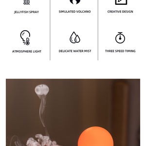Nuevo Humidificador Volcán Magma con Efecto de Anillo de Humo de Medusa, Difusor Ultrasónico de Niebla Fría con Temporizador, Humidificación de Aire USB - Product Image 3