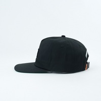 Casquette Snapback non structurée à 5 panneaux en coton avec logo personnalisé et patch tissé, ajustable, pour sports d'hiver, activités de plein air et voyages