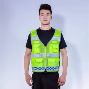 Gilet de sécurité jaune avec poches, gilet de sécurité personnalisé