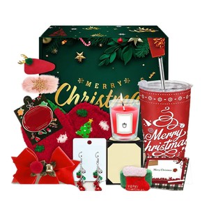 Coffret Cadeau de Noël en Cire de Soja Parfumée Naturelle, Boîte Personnalisée avec Carte, Style Classique, Cadeau de Fêtes - Product Image 1